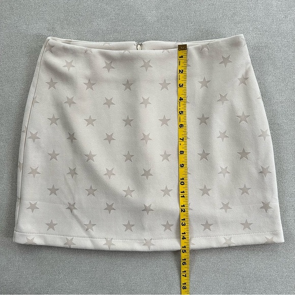 Altar’d State Faux Suede Star Print Skirt. Size Medium. Cream. - Picture 3 of 7